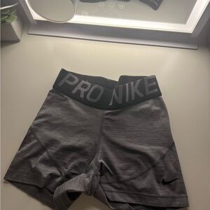 Women's Gray Nike Pro Shorts